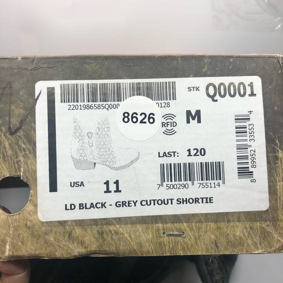 Corral Womens Distressed Cutout Shortie Zipper Boots Size US 11 - Picture 12 of 12